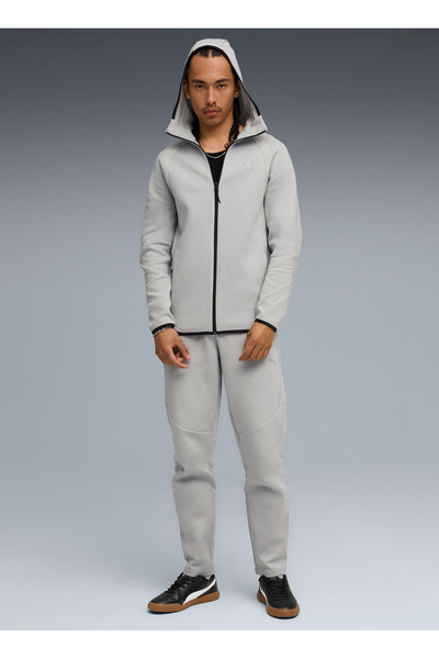 Puma 68823163 Evostripe Fz Hoodie Dk Gra Gray Regular Fit Straight Men's Zip Jacket