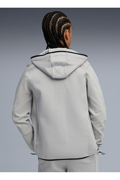 Puma 68823163 EVOSTRIPE FZ Hoodie DK Gra Gri Regular Fit Düz Erkek Zip Ceket