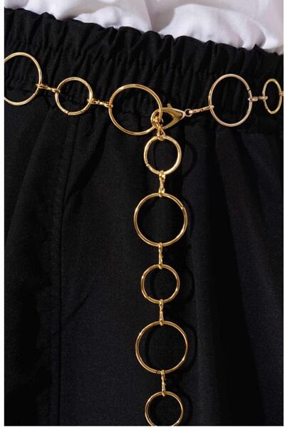 MODAM HİFA Gold Chain Belt with Ring Waist Belt Body Belt Shirt Belt