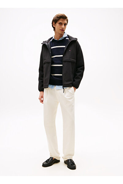 Tommy Hilfiger Dik Yaka Siyah Erkek Sweatshırt MW0MW39870BDS_ MIXMEDIA