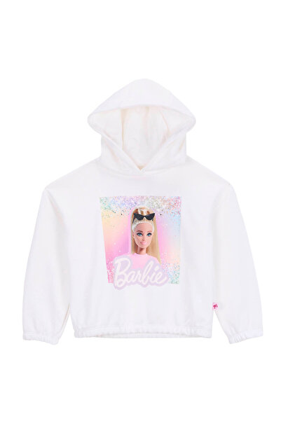 Barbie Baskılı Kız Çocuk Ekru Sweatshırt BRB5WG-SWT6031