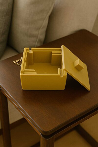 KARRA Beton Büyük Boy Küllük Dekoratif Kapaklı Küllük