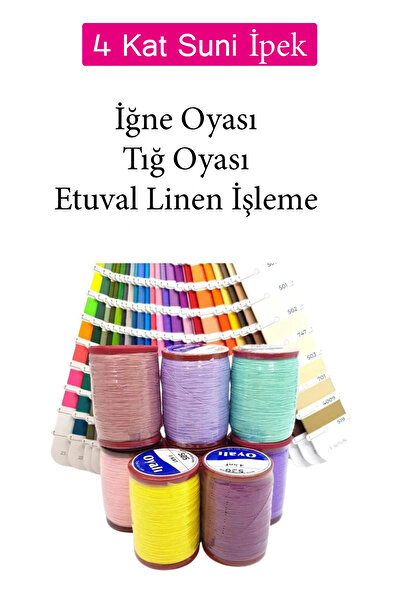 ENSAR GİYİM Κέντημα 4 στρώσεων από ψεύτικο μεταξωτό νήμα κεντήματος με χάντρες κροσέ Κέντημα Νο:782