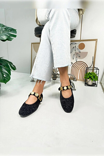 DOSA SHOES Balerini din țesătură pentru damă-negru