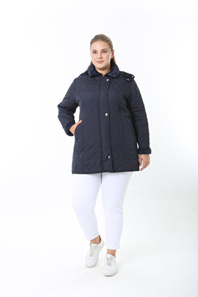 TUTveAL Collection Water Repellent Coat, Quilted, Plus Size, Hooded, with Soft Fur Inside, Winter Coat
