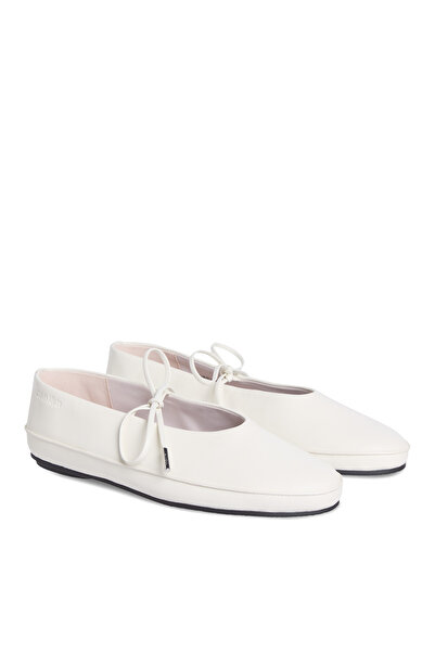 Calvin Klein Ballerina Mary Jane Strap Lth Beyaz Kadın Ayakkabı