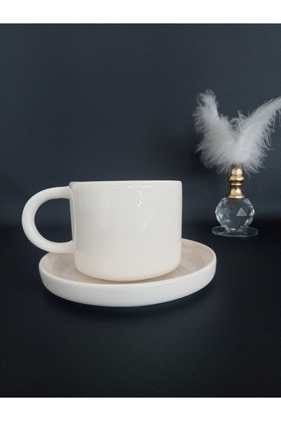 Zümrüdüanka Seramik Patternless Handmade Ceramic Coffee Cup