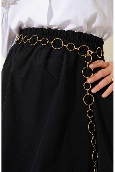 MODAM HİFA Gold Chain Belt with Ring Waist Belt Body Belt Shirt Belt