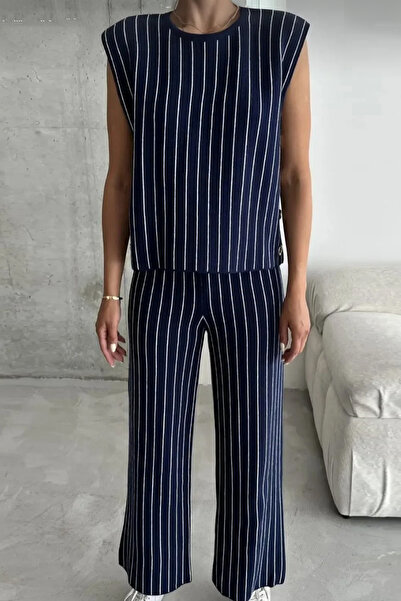 DAMGA Collection Смугастий трикотажний комплект - нижня та верхня частина