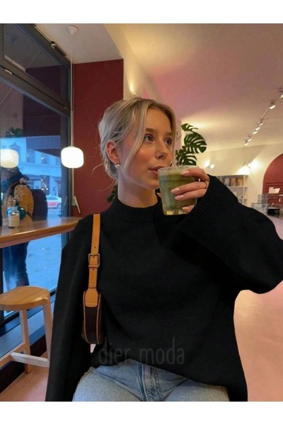 Dier Moda Tricotaj oversize cu guler rotund Pulover Fmoda1972