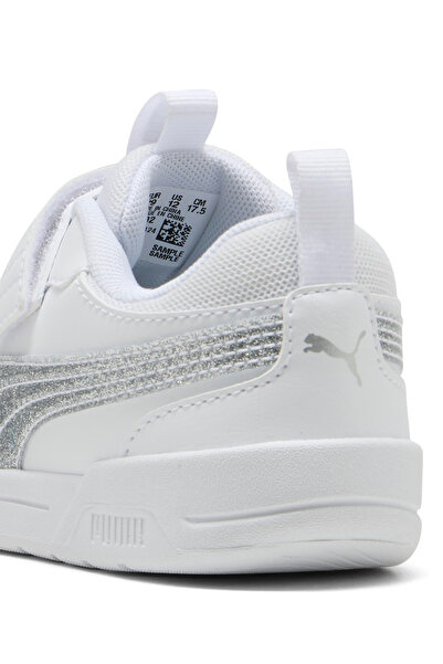 Puma White Female Child Walking Shoes 40321102-Puma Multiflex 2 Glitz Fs