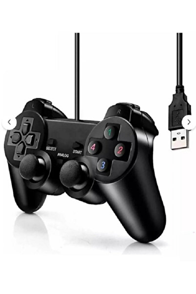 Genel Markalar İkili Usb Kablolu Joystick Gamepad Oyun Kolu Konsolu PC PS3 Bilgisayar Laptop Uyumlu Wİn 7 Astakos