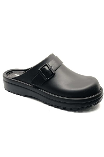 Kocamanlar Ayakkabı Kocamanlar Sabo Doctor and Nurse Slippers Thick Sole Orthopedic Men's Slippers Black