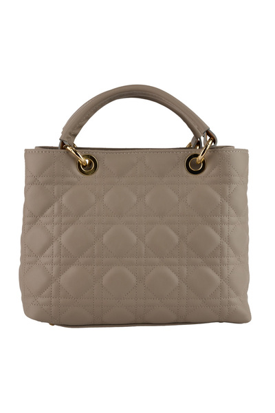AZZURA Amora bag, 100% natural gris leather with quilted look