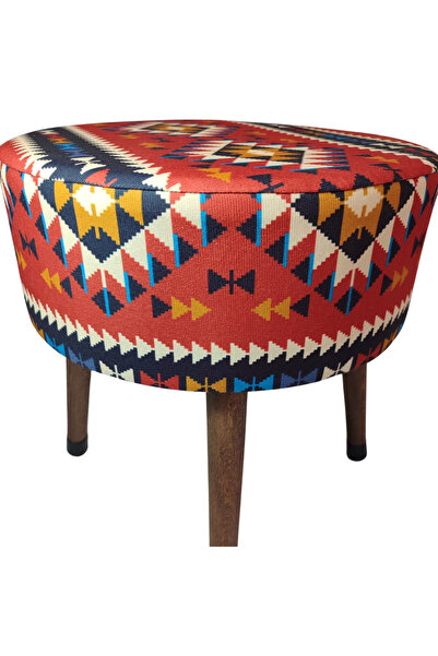 ustaagac Kilim Desenli Puf Koltuk Bench Tabure – Çok Renkli Anadolu Motifli |...
