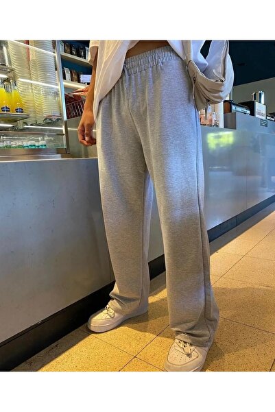EydaMoon Men's Baggy Style Wide Leg Full Fit 4 Season Sweatpants