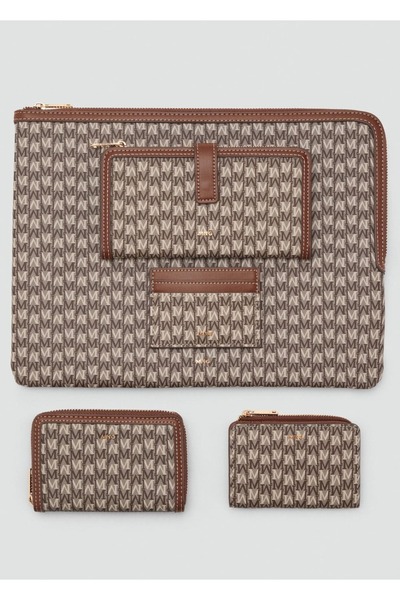 MANGO Woman Logo desenli orta boy cüzdan