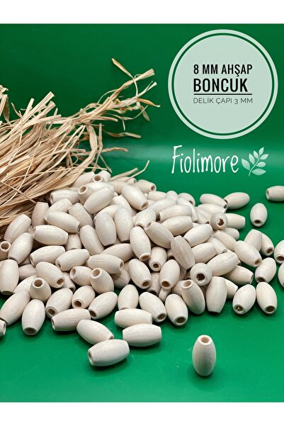 Fiolimore 8 mm sirovi perli od ječmenog drveta (25 grama 50) unutrašnja rupa ...