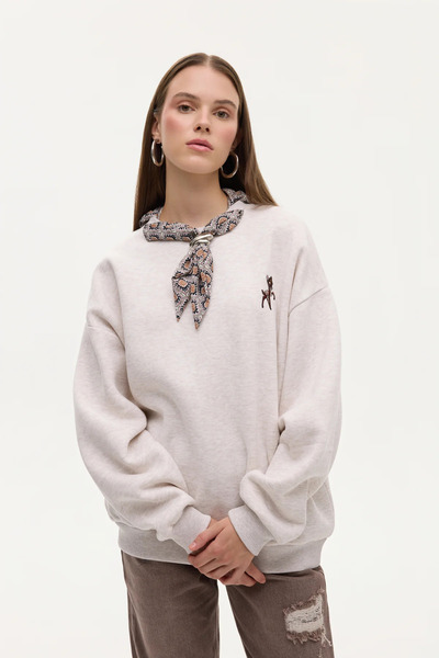 Co Дамска блуза с шал и големи детайли