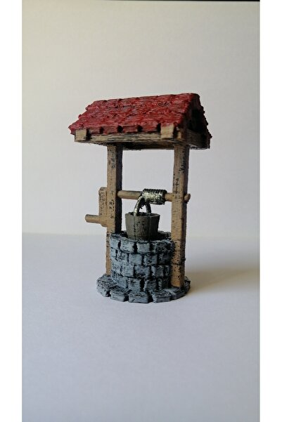 3deepdesign 3D Baskı Minyatür 8.5 *5.5 Cm Teraryuma Özel Dekoratif Kuyu-Diora...