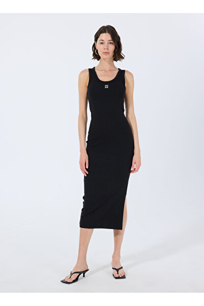 HUGO Siyah Kadın Bisiklet Yaka Slim Fit Elbise 50514521