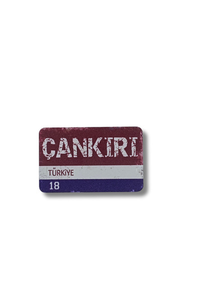 CraftbyBYC Çankırı Şehir Temalı Retro Ahşap Buzdolabı Magneti-Hediyelik Konse...