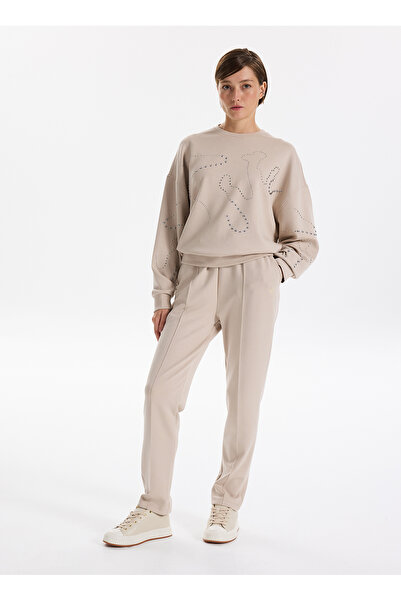 Fabrika Bej Kadın Eşofman Altı F5WL-EA0398