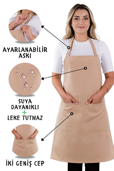 sevilya Simple ayar askılı mutfak önlüğü