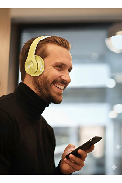 Tech&bello accessories Kablosuz Kulaküstü Bluetooth Kulaklık Stereo-Mikrofon-aux HK-036