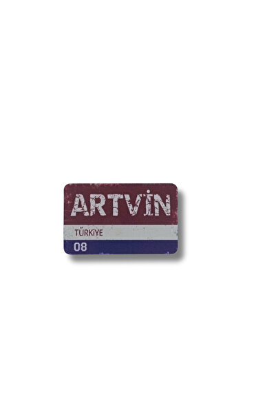 CraftbyBYC Artvin Şehir Temalı Retro Ahşap Buzdolabı Magneti-Hediyelik Konsep...