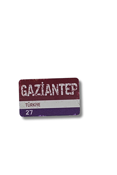 CraftbyBYC Gaziantep Şehir Temalı Retro Ahşap Buzdolabı Magneti-Hediyelik Kon...