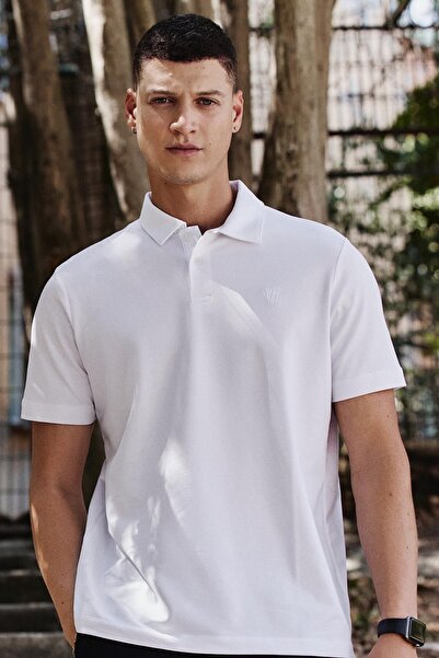 TOMMY LIFE Ανδρικό μπλουζάκι Standard Fit Basic Polo Neck 3 Pack Μαύρο-Λευκό-Ανδρικό μπλουζάκι 87768