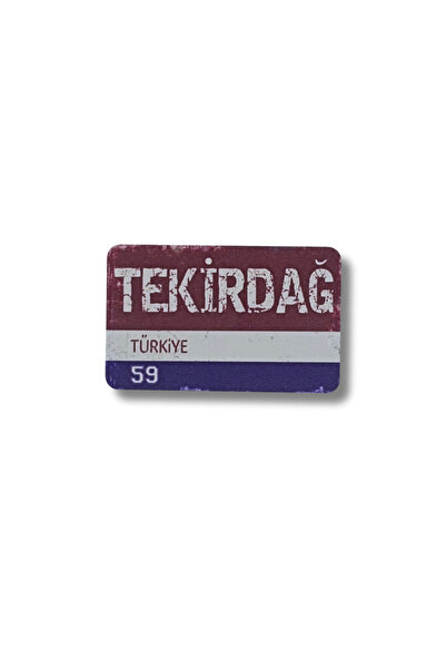 CraftbyBYC Tekirdağ Şehir Temalı Retro Ahşap Buzdolabı Magneti-Hediyelik Kons...