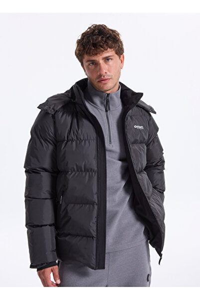 Discovery Expedition D5WM-MNT3642 Siyah Kapüşon Yaka Relaxed Düz Erkek Şişme ...