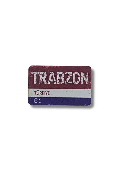 CraftbyBYC Trabzon Şehir Temalı Retro Ahşap Buzdolabı Magneti-Hediyelik Konse...