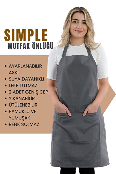 sevilya Simple ayar askılı mutfak önlüğü