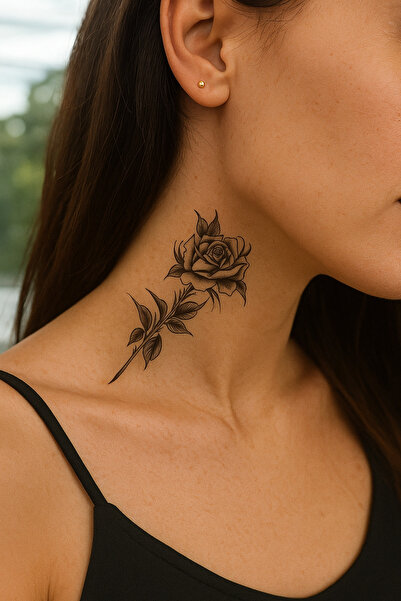 HEDİYEVİM Geçici Gül Figürlü Dövme Tatto