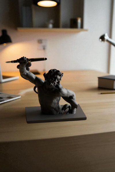 Storizaa 3D Dekoratif Antik Kalem Tutucu Heykel Avangard Ofis Masaüstü Aksesu...