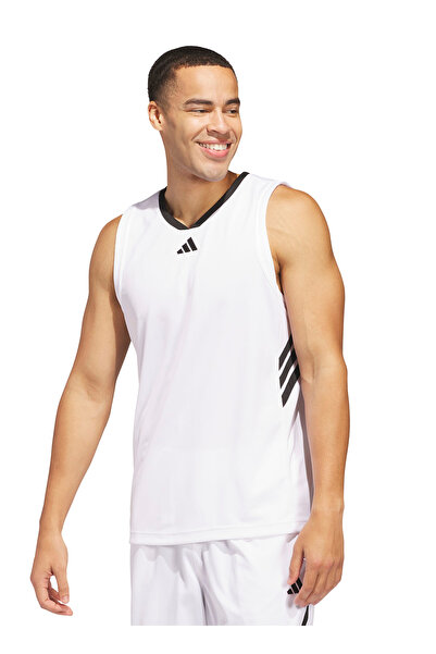 adidas JN4745 3-STRIPES TANK Beyaz Normal Düz Erkek Atlet