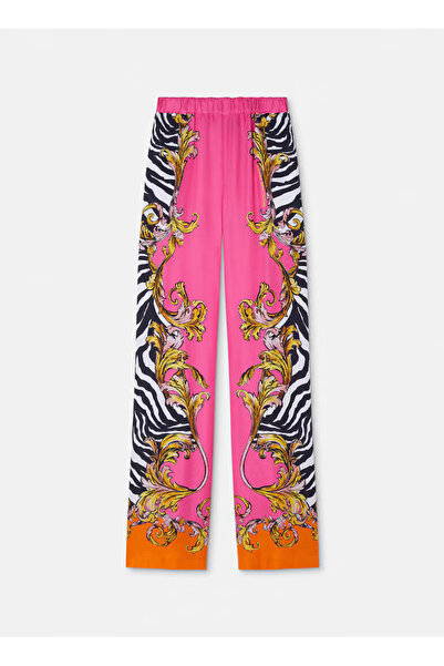 VERSACE JEANS COUTURE Yüksek Bel Standart Pembe Kadın Pantolon 78HAA1P2