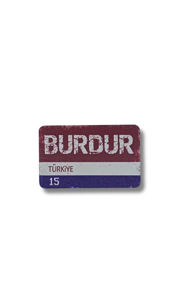 CraftbyBYC Burdur Şehir Temalı Retro Ahşap Buzdolabı Magneti-Hediyelik Konsep...