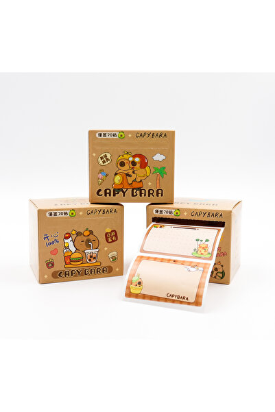 repro design Capybara Patterned Roll Sticker Set of 70 6X4 cm – Box Color May Vary Depending on Stock Condition
