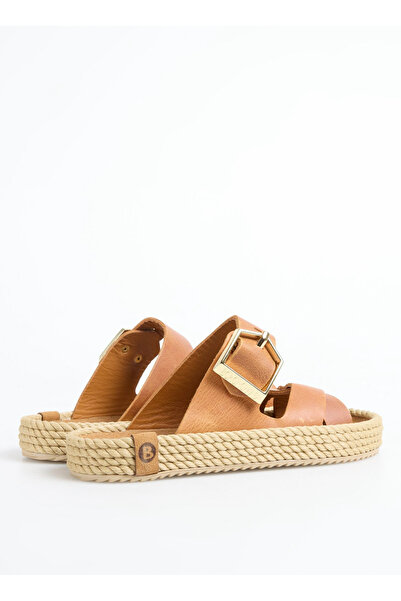 Bohonomad Brown Women's Leather Slippers Sev12-00100