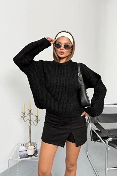 İLKCET MODA Tricotaj cu mânecă cu balon Pulover oversize