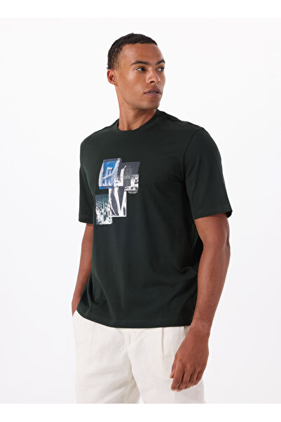 Armani Exchange Bisiklet Yaka Baskılı Siyah Erkek T-Shirt XM000269 AF12112 UB...