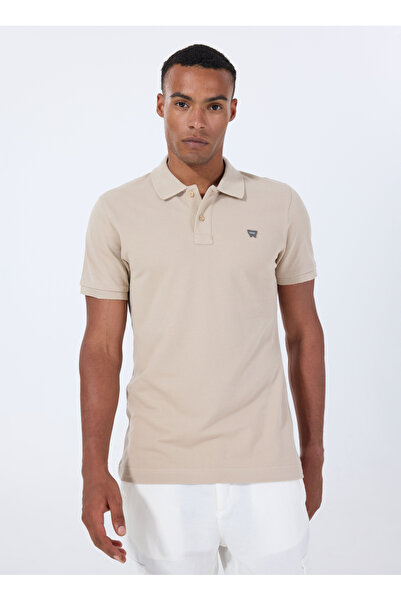 WRANGLER Cream Men's Polo T-Shirt Mw7D5K4Xx2Tuq Men's Regular Polo