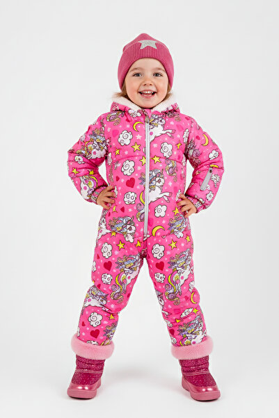 ekozmonot bebek tulumları 2-3-4-5-Yaş Astronot Tulum Pony Desenli Su ve Rüzga...