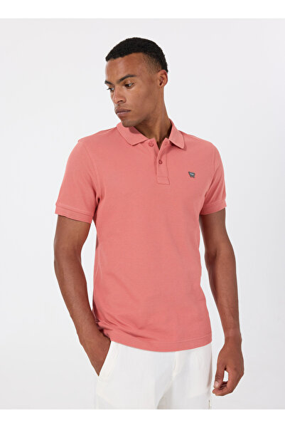 WRANGLER Toz Pembe Erkek Polo T-Shirt MW7D5K4XX2T532 Erkek Regular Polo