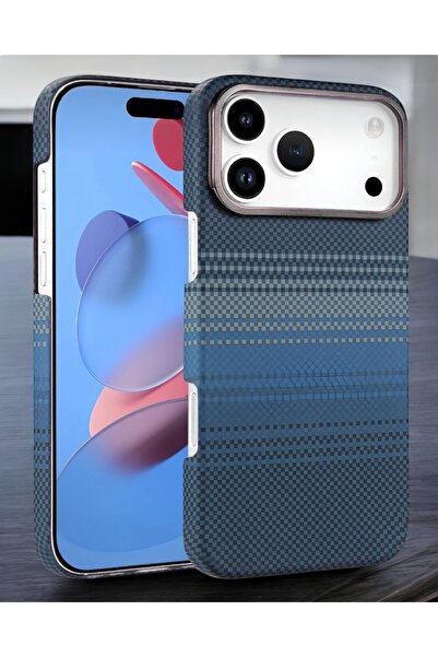 KILIF HOUSE حافظة رقيقة من ألياف الكربون متوافقة مع آيفون 17 برو ماكس مع عدسة...