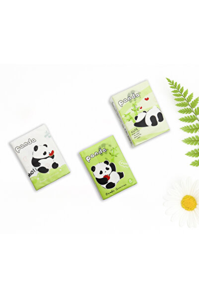 repro design Cute Panda Patterned Mixed Color Pocket Tissues (Set of 3)